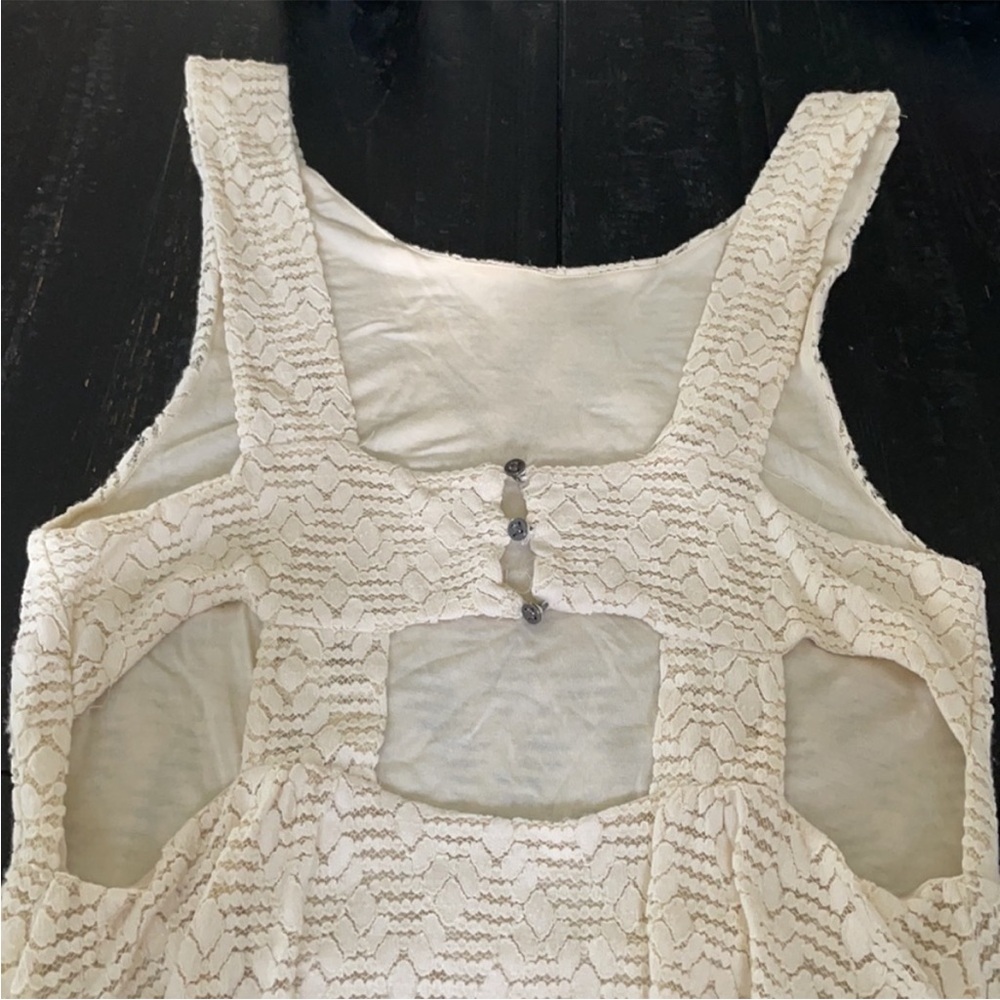 Free people open back lace mini dress super cute!! - Picture 5 of 5